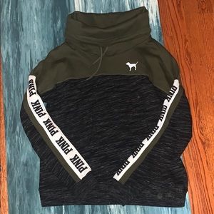 Cowl neck pink sweater top